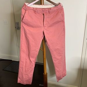 J. Crew Men’s Pink salmon slim pant 32/32